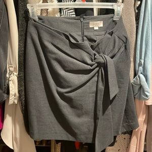Oft outlet pencil skirt with tie front detail. Charcoal grey.